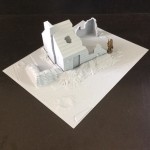 T215 - 1/32 Cottage Ruins Kit with diorama base